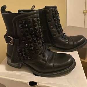 Aldo combat distress jeweled boots. Just like new. Size 7.